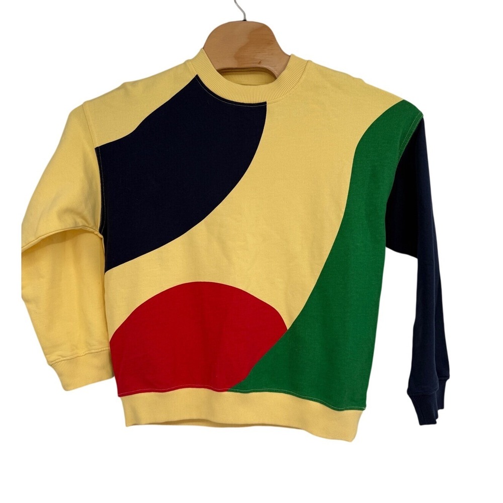Thinking Mu - Abstract Sweatshirt NWT Yellow‎ Green Sz S